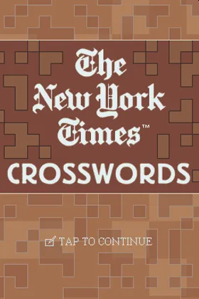 New York Times Crosswords, The (Europe) screen shot title